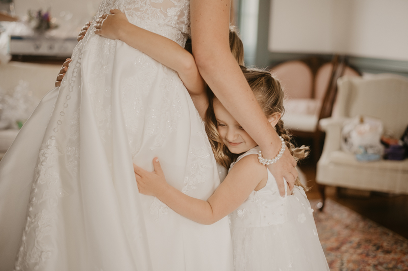 A bride getting ready at Dulany's Overlook in Frederick, Maryland by Britney Clause Photography