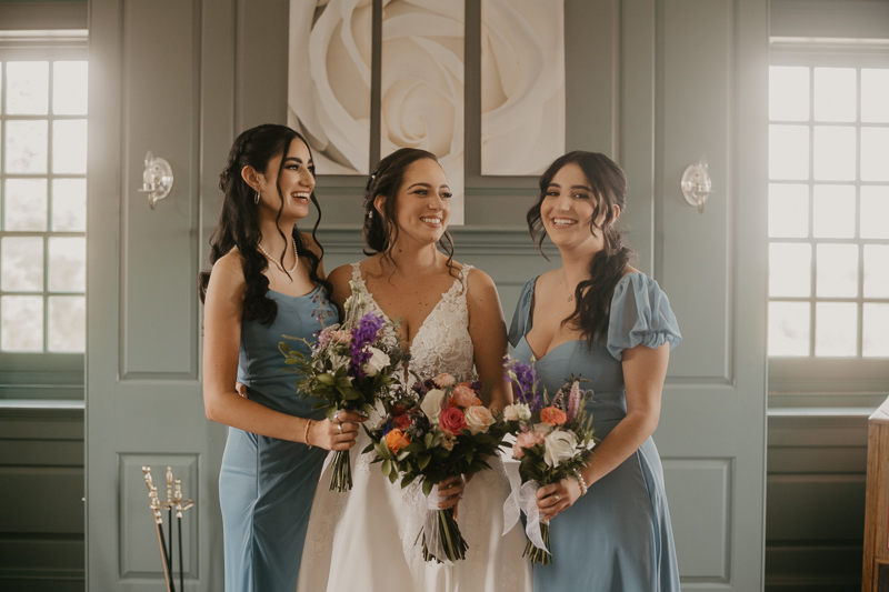 A bride getting ready at Dulany's Overlook in Frederick, Maryland by Britney Clause Photography