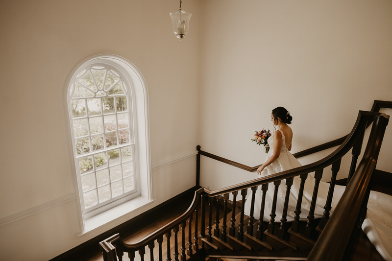 A bride getting ready at Dulany's Overlook in Frederick, Maryland by Britney Clause Photography