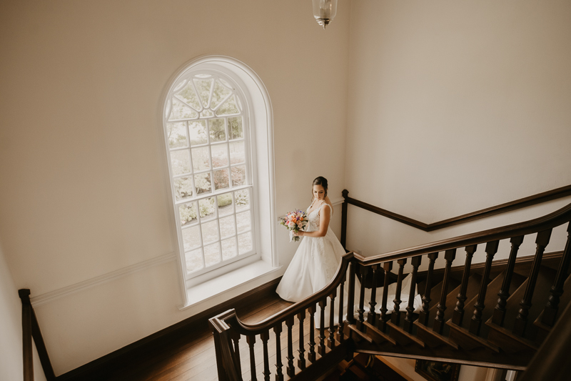 A bride getting ready at Dulany's Overlook in Frederick, Maryland by Britney Clause Photography