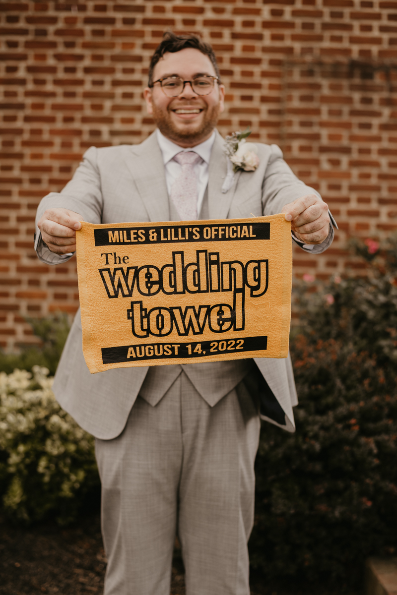 A groom getting ready at Dulany's Overlook in Frederick, Maryland by Britney Clause Photography