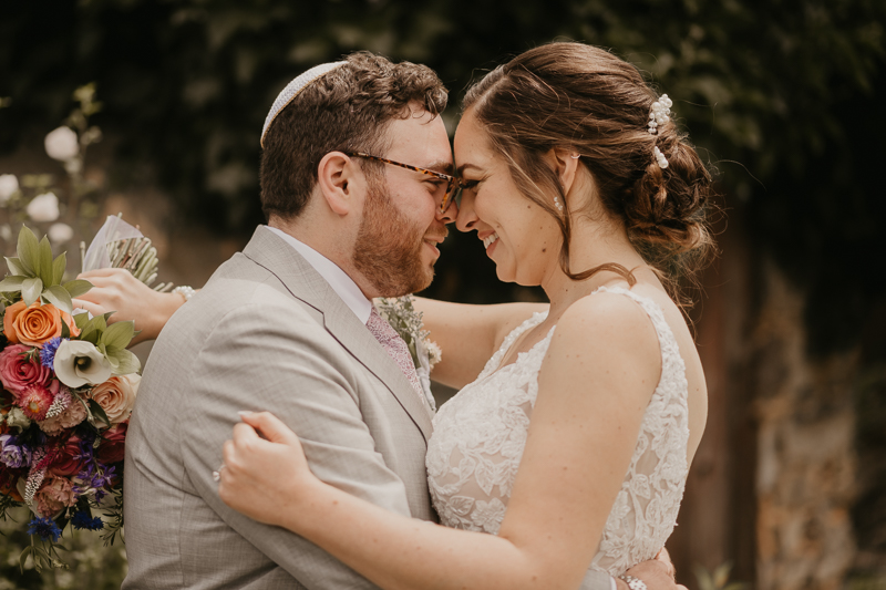 Stunning bride and groom wedding portraits at Dulany's Overlook in Frederick, Maryland by Britney Clause Photography