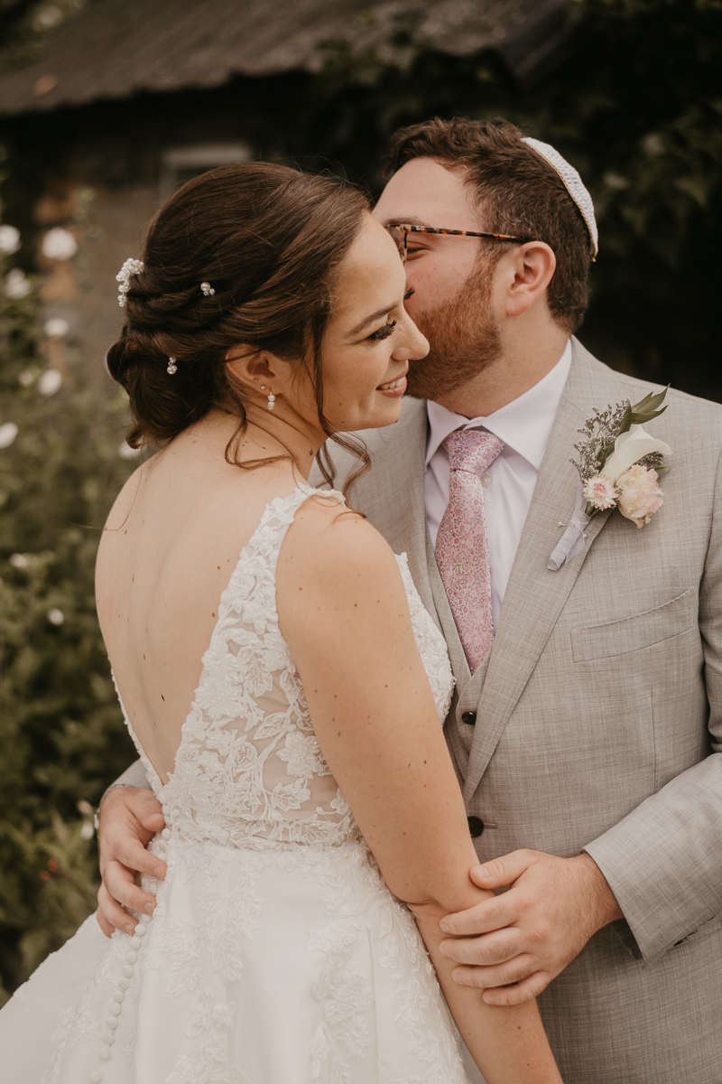 Stunning bride and groom wedding portraits at Dulany's Overlook in Frederick, Maryland by Britney Clause Photography