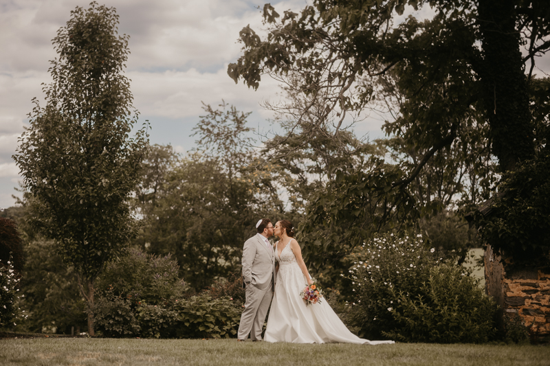 Stunning bride and groom wedding portraits at Dulany's Overlook in Frederick, Maryland by Britney Clause Photography