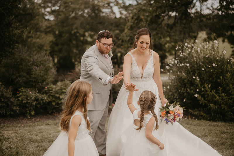 Beautiful bridal party portraits at Dulany's Overlook in Frederick, Maryland by Britney Clause Photography