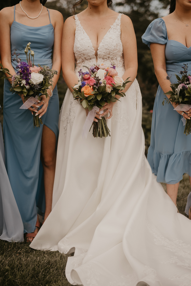 Gorgeous bridal bouquet by Freesia and Vine at Dulany's Overlook in Frederick, Maryland by Britney Clause Photography