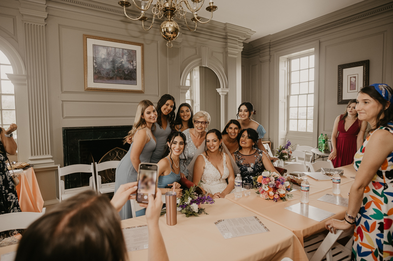 A lively Ketubah signing in the Dulany's Overlook Rose Garden in Frederick, Maryland by Britney Clause Photography