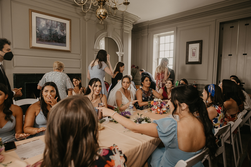 A lively Ketubah signing in the Dulany's Overlook Rose Garden in Frederick, Maryland by Britney Clause Photography