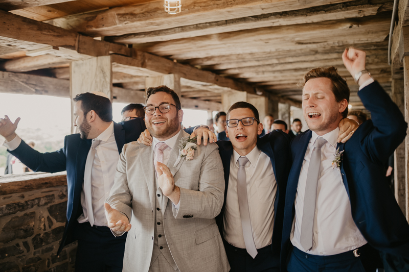 A lively Ketubah signing in the Dulany's Overlook Rose Garden in Frederick, Maryland by Britney Clause Photography