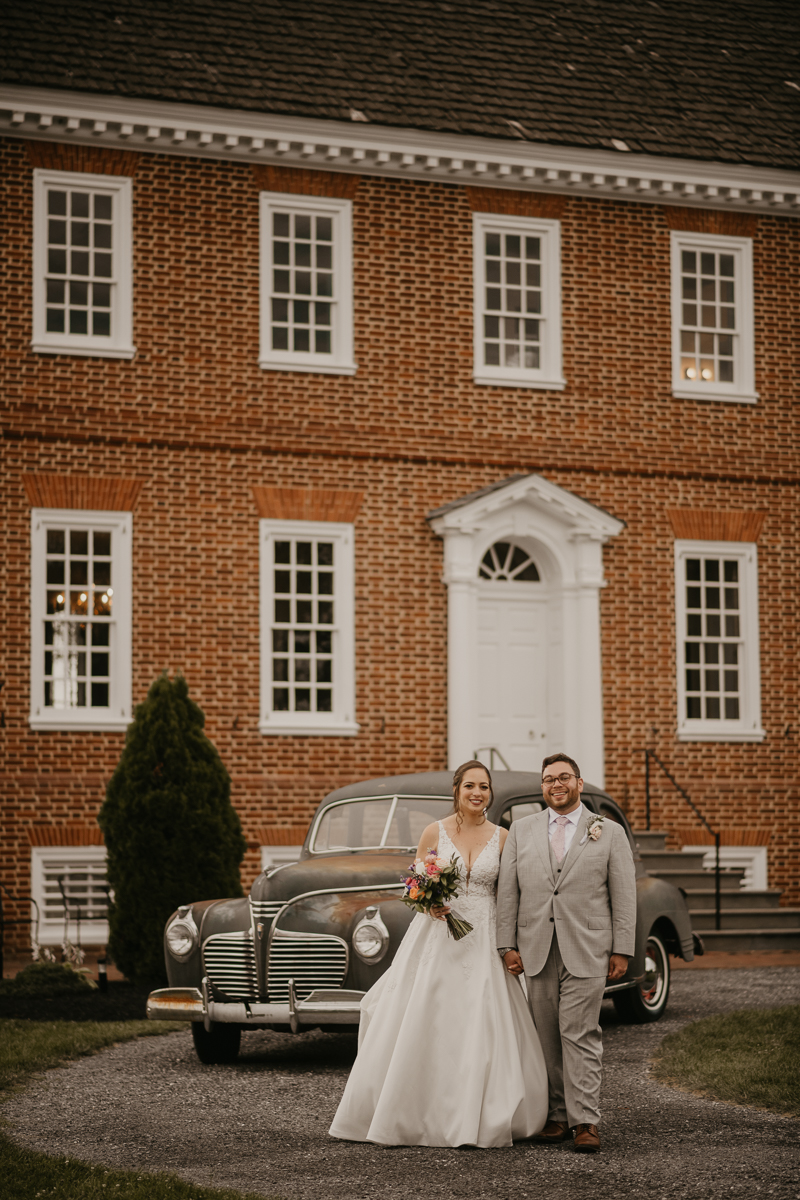 Stunning bride and groom wedding portraits at Dulany's Overlook in Frederick, Maryland by Britney Clause Photography