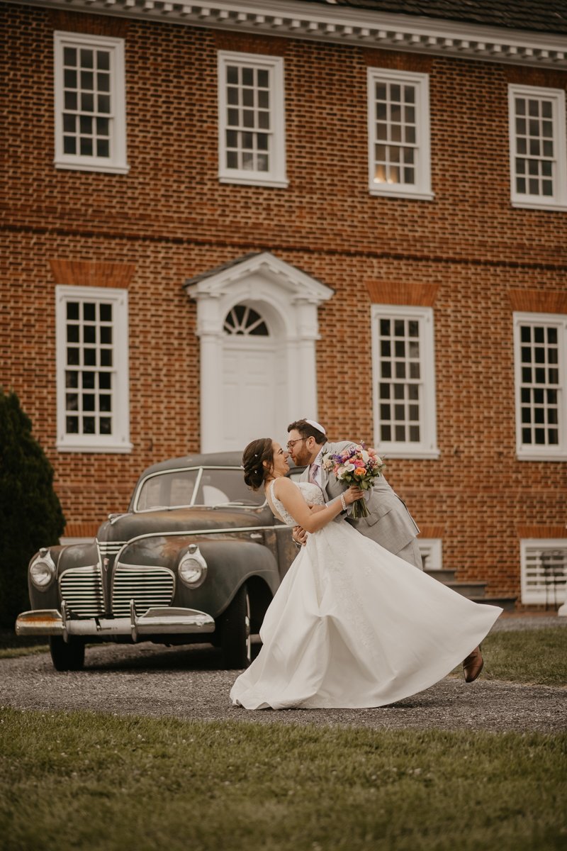 Stunning bride and groom wedding portraits at Dulany's Overlook in Frederick, Maryland by Britney Clause Photography