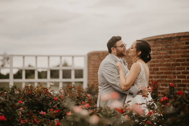 Stunning bride and groom wedding portraits at Dulany's Overlook in Frederick, Maryland by Britney Clause Photography