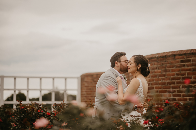 Stunning bride and groom wedding portraits at Dulany's Overlook in Frederick, Maryland by Britney Clause Photography