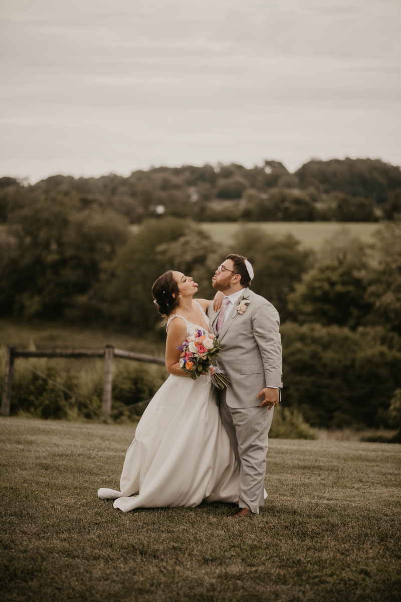 Stunning bride and groom wedding portraits at Dulany's Overlook in Frederick, Maryland by Britney Clause Photography