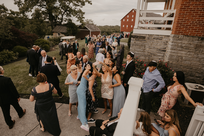 A stunning rustic barn wedding reception at Dulany's Overlook in Frederick, Maryland by Britney Clause Photography