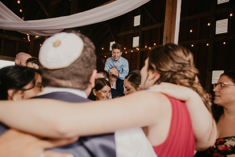 Exciting Simcha Dancing with music by Kol Chayim Orchestra at Dulany's Overlook in Frederick, Maryland by Britney Clause Photography