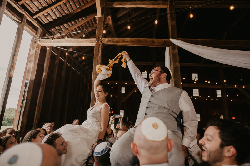 Exciting Simcha Dancing with music by Kol Chayim Orchestra at Dulany's Overlook in Frederick, Maryland by Britney Clause Photography