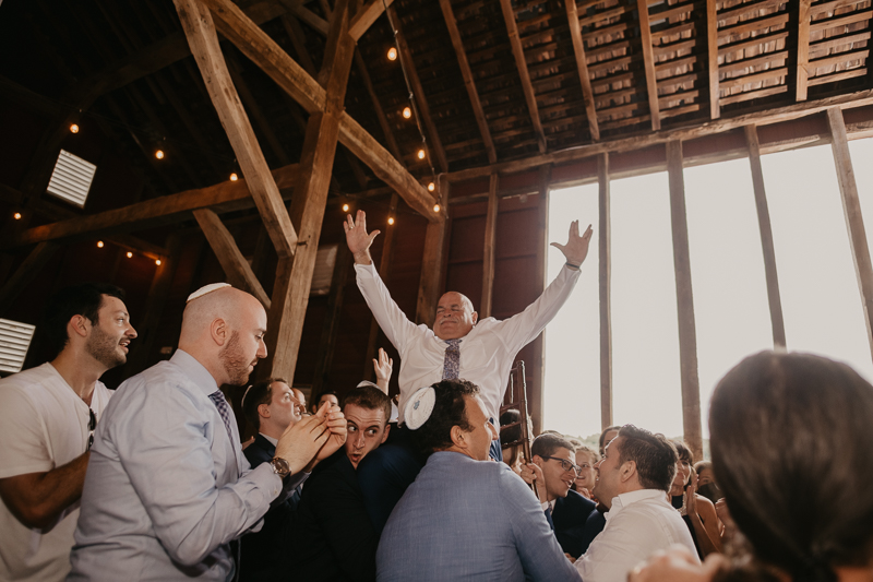 Exciting Simcha Dancing with music by Kol Chayim Orchestra at Dulany's Overlook in Frederick, Maryland by Britney Clause Photography