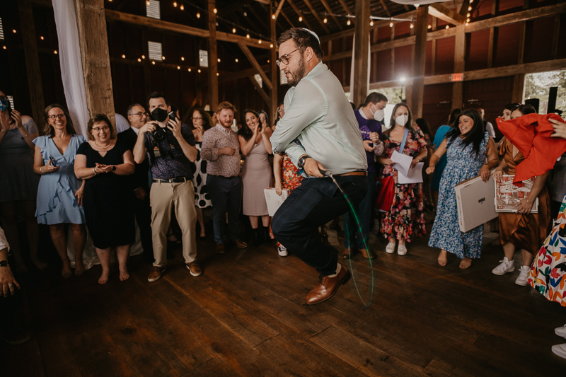 Exciting Simcha Dancing with music by Kol Chayim Orchestra at Dulany's Overlook in Frederick, Maryland by Britney Clause Photography