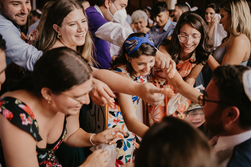 Exciting Simcha Dancing with music by Kol Chayim Orchestra at Dulany's Overlook in Frederick, Maryland by Britney Clause Photography