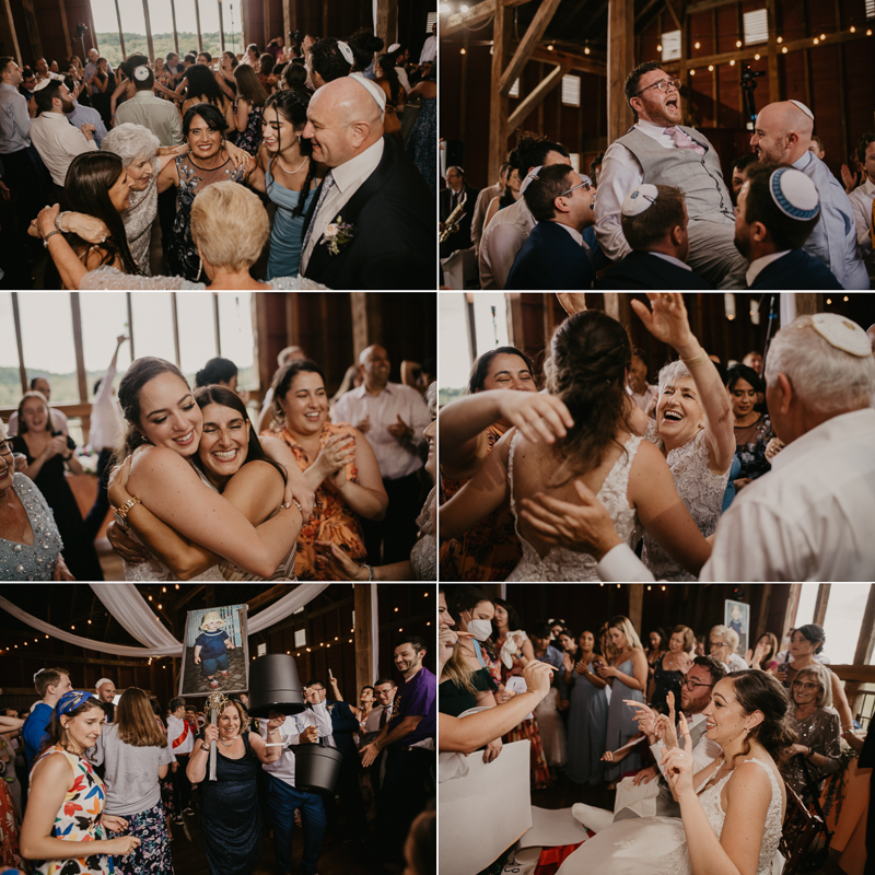 Exciting Simcha Dancing with music by Kol Chayim Orchestra at Dulany's Overlook in Frederick, Maryland by Britney Clause Photography