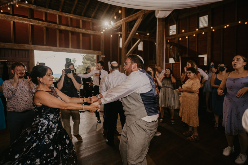 Exciting Simcha Dancing with music by Kol Chayim Orchestra at Dulany's Overlook in Frederick, Maryland by Britney Clause Photography