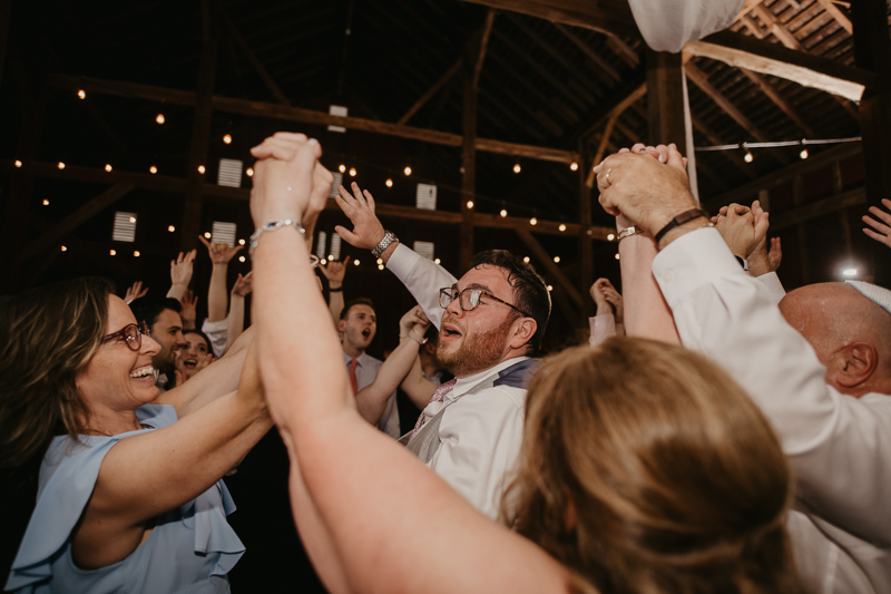 Exciting Simcha Dancing with music by Kol Chayim Orchestra at Dulany's Overlook in Frederick, Maryland by Britney Clause Photography