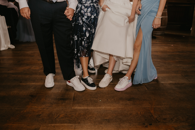 An exciting evening wedding reception by Purnell from Washington Talent at Dulany's Overlook in Frederick, Maryland by Britney Clause Photography