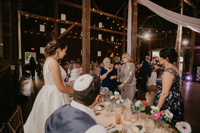 An exciting evening wedding reception by Purnell from Washington Talent at Dulany's Overlook in Frederick, Maryland by Britney Clause Photography