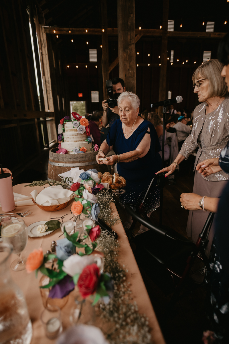 An exciting evening wedding reception by Purnell from Washington Talent at Dulany's Overlook in Frederick, Maryland by Britney Clause Photography