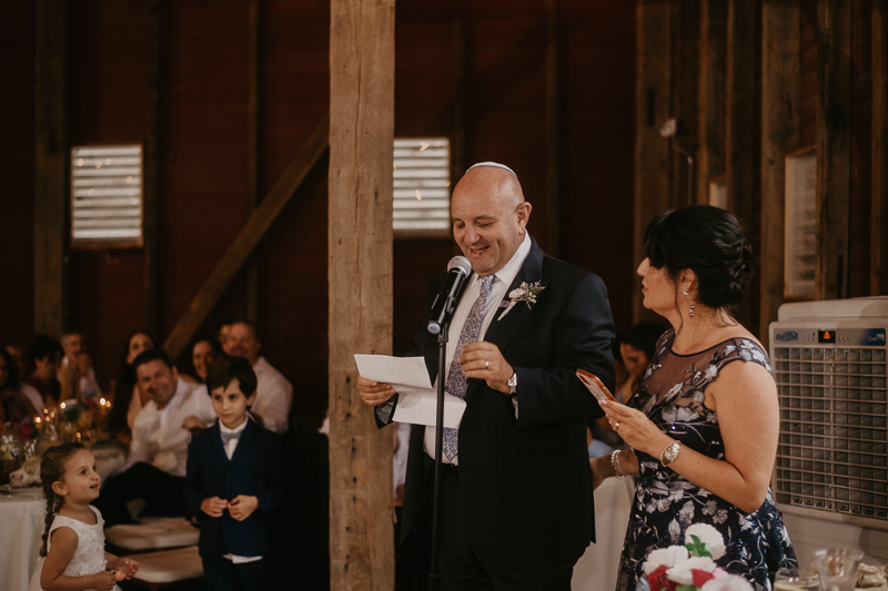 An exciting evening wedding reception by Purnell from Washington Talent at Dulany's Overlook in Frederick, Maryland by Britney Clause Photography