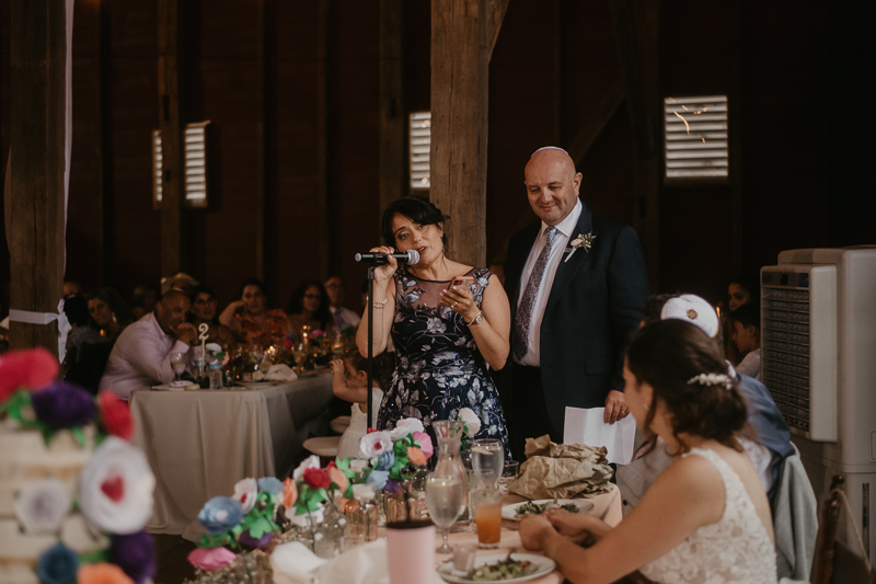 An exciting evening wedding reception by Purnell from Washington Talent at Dulany's Overlook in Frederick, Maryland by Britney Clause Photography