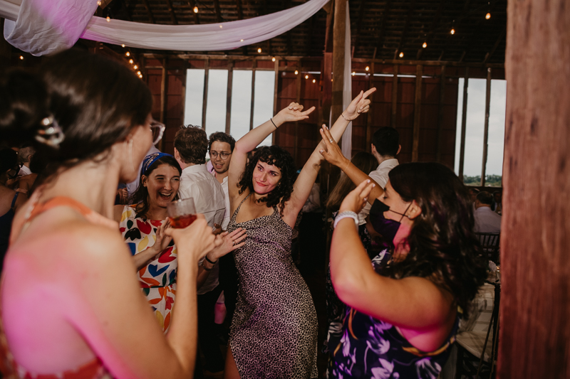 An exciting evening wedding reception by Purnell from Washington Talent at Dulany's Overlook in Frederick, Maryland by Britney Clause Photography