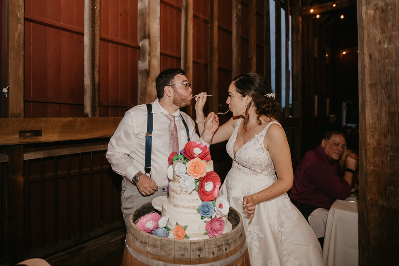 An exciting evening wedding reception by Purnell from Washington Talent at Dulany's Overlook in Frederick, Maryland by Britney Clause Photography