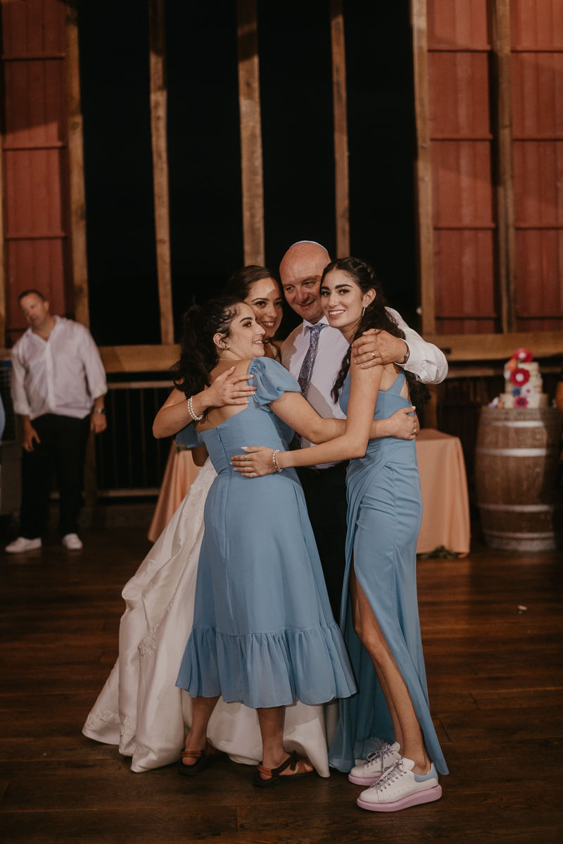 An exciting evening wedding reception by Purnell from Washington Talent at Dulany's Overlook in Frederick, Maryland by Britney Clause Photography