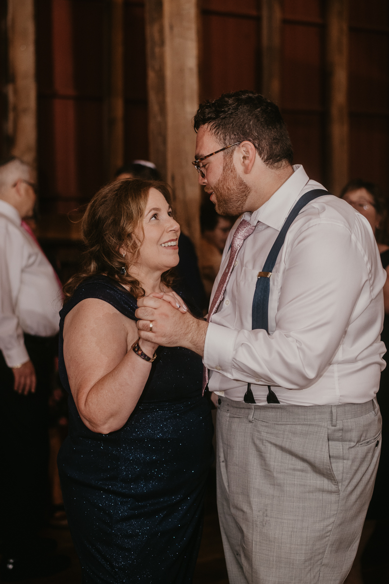 An exciting evening wedding reception by Purnell from Washington Talent at Dulany's Overlook in Frederick, Maryland by Britney Clause Photography