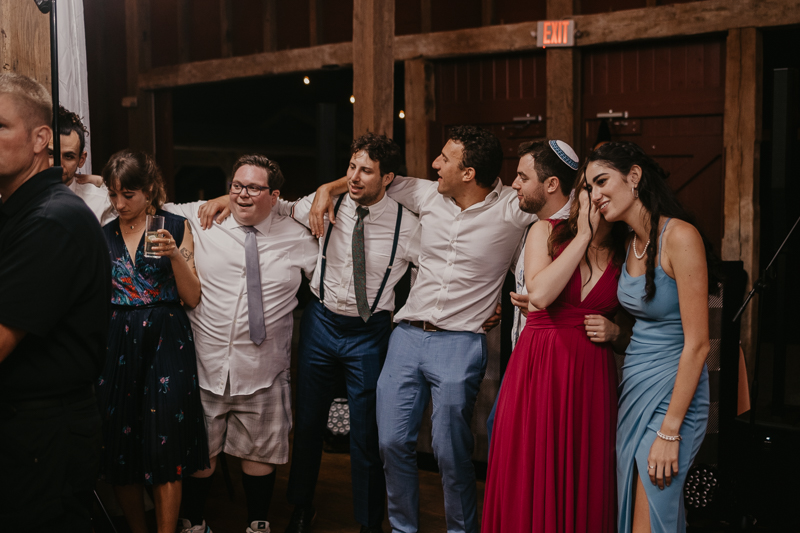 An exciting evening wedding reception by Purnell from Washington Talent at Dulany's Overlook in Frederick, Maryland by Britney Clause Photography