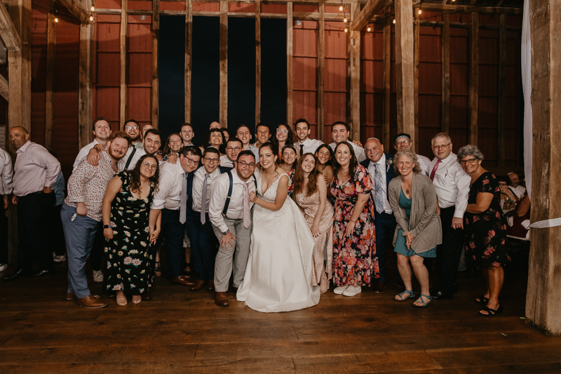 An exciting evening wedding reception by Purnell from Washington Talent at Dulany's Overlook in Frederick, Maryland by Britney Clause Photography