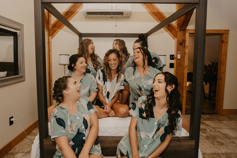 A bride getting ready at Castle Farm in Snow Hill, Maryland by Britney Clause Photography