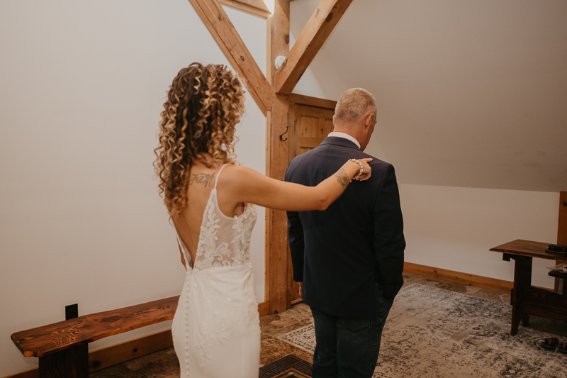 A bride getting ready at Castle Farm in Snow Hill, Maryland by Britney Clause Photography