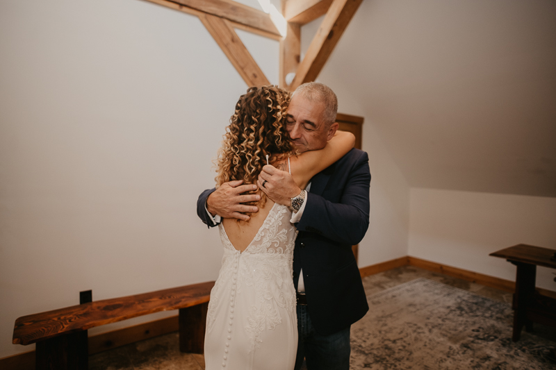 A bride getting ready at Castle Farm in Snow Hill, Maryland by Britney Clause Photography