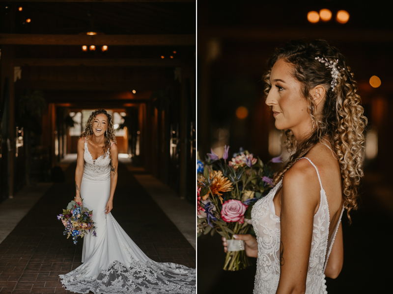 Stunning bride and groom wedding portraits at Castle Farm in Snow Hill, Maryland by Britney Clause Photography