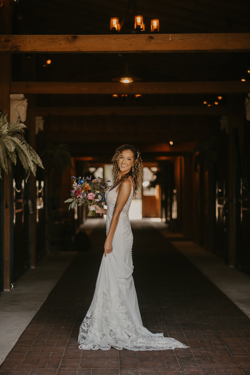 Stunning bride and groom wedding portraits at Castle Farm in Snow Hill, Maryland by Britney Clause Photography