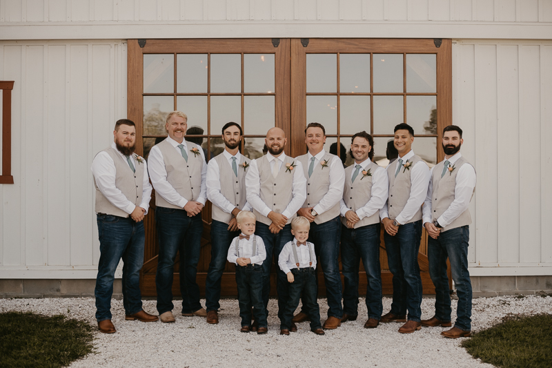 Beautiful bridal party portraits at Castle Farm in Snow Hill, Maryland by Britney Clause Photography