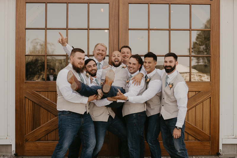 Beautiful bridal party portraits at Castle Farm in Snow Hill, Maryland by Britney Clause Photography