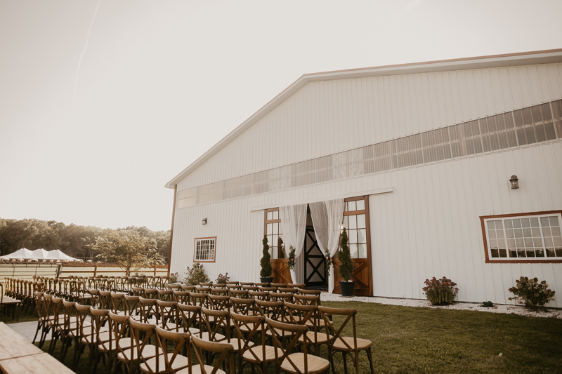 Amazing boho country wedding ceremony at Castle Farm in Snow Hill, Maryland by Britney Clause Photography