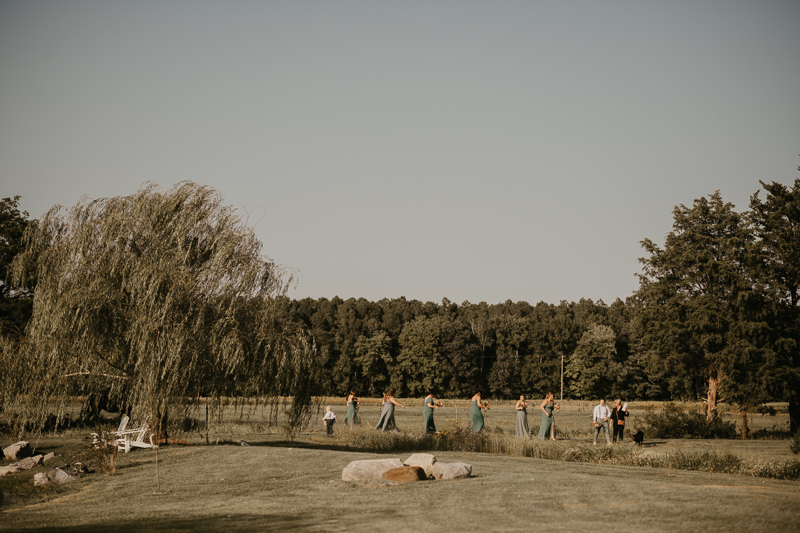 Amazing boho country wedding ceremony at Castle Farm in Snow Hill, Maryland by Britney Clause Photography