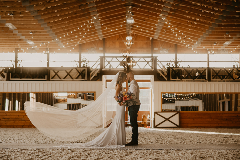 Stunning bride and groom wedding portraits at Castle Farm in Snow Hill, Maryland by Britney Clause Photography