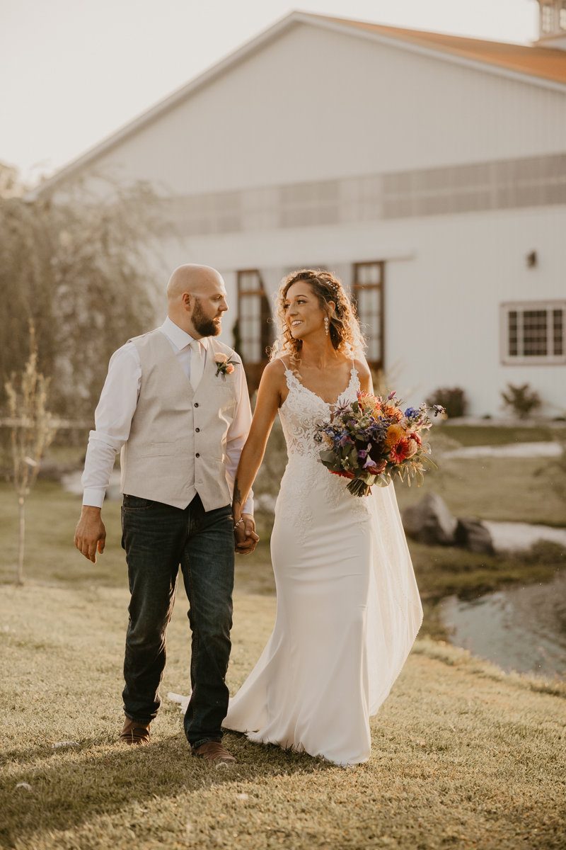 Stunning bride and groom wedding portraits at Castle Farm in Snow Hill, Maryland by Britney Clause Photography