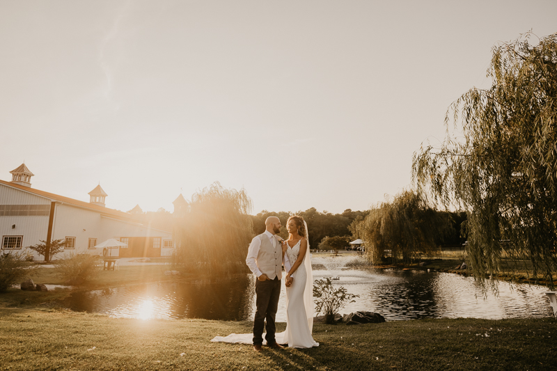 Stunning bride and groom wedding portraits at Castle Farm in Snow Hill, Maryland by Britney Clause Photography